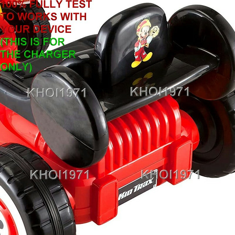 AC Wall Charger Adapter for KidTrax KT1290TR Disney Mickey Mouse Roadster Racer