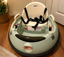Hibike Electric Ride-On Bumper Car with Seat Belt and Joystick in Gray/White