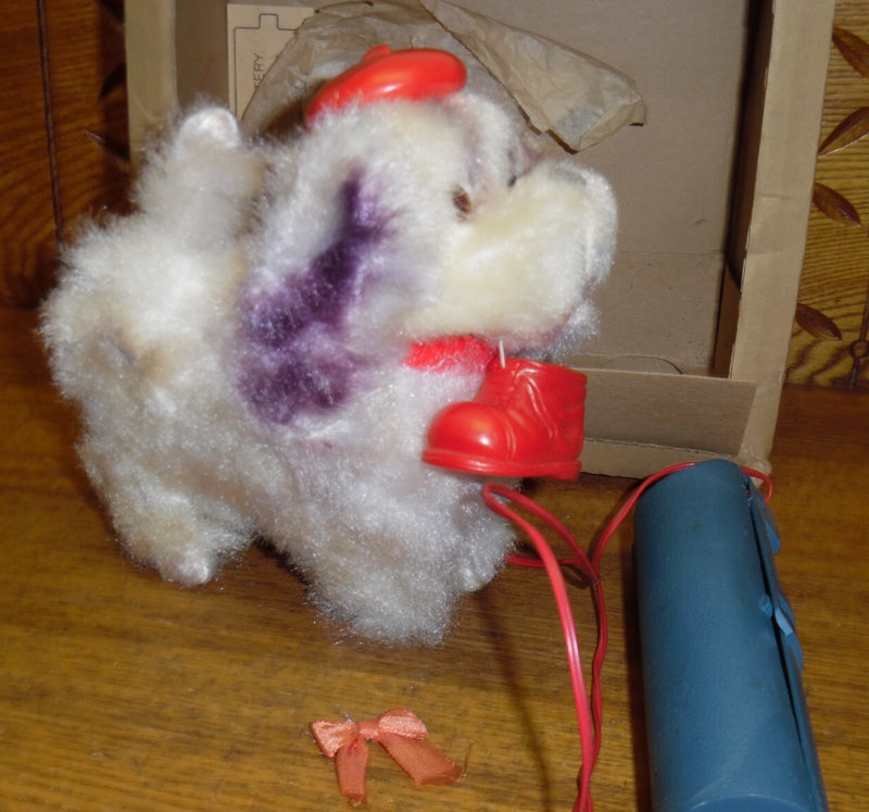Vintage Japanese Battery Operated Dog Toy with Shoe in Mouth