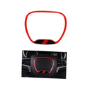 B-Style Red Central Control Steering Button Frame for Car Interior Enhancements