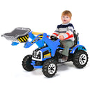 12V Electric Blue Excavator Ride-On Toy for Kids
