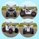 Aosom 6V White Quad ATV for Toddlers Aged 18-36 Months