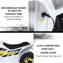 6V Electric 4-Wheel Ride-On Quad ATV for Toddlers - White