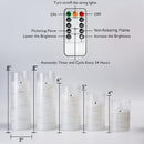GlowInspire Remote-Controlled White LED Pillar Candles with Flickering Effect