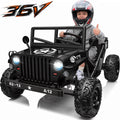36V Dual-Motor Electric Ride-On Car for Kids with Bluetooth and Music Storage