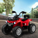 12V Electric Kids ATV Quad with 2 Speed Settings, MP3 Player, and Headlights - Red