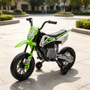 12V Electric Ride-On Motorcycle for Kids with Training Wheels and Music Features
