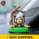 Solar-Powered Dancing Monkey Bobblehead for Car Decor