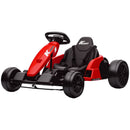 24V Electric Go Kart with Dual 150W Motors, Adjustable Seat, 11.2 MPH Speed, and 5-Point Harness