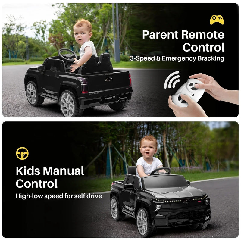 Chevrolet Silverado 24V Electric Kids Ride-On Truck with Remote Control Toy