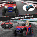 12V Dual-Seater Electric UTV for Kids with Suspension, Lights, and Music