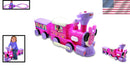 Minnie Mouse Electric Ride-On Train with Track, Storage Compartment, Music, and Lights