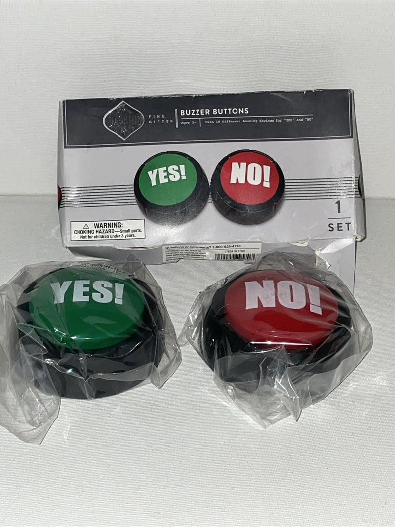 Yes No Buzzer Button Game with 10 Sayings for Party and Game Night Gifts