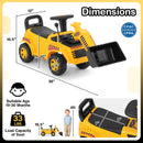Ride-On Bulldozer Toy with Adjustable Bucket and Engine Sounds for Kids