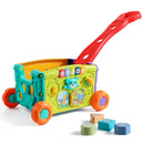 Didklom Interactive Push Toy Wagon for Babies 18 Months and Up with Building Blocks