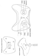 Bluetooth Remote Control for Ride-On Toys - JR1839FCC 12V/24V, 2.4GHz, White