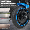 Blue 6V Electric Motorcycle for Kids with Training Wheels, LED Lights, and Music
