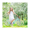 Kids 20/24 Inch Girls Cruiser Bike with Basket Single Speed