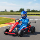 Red 24V Kids Electric Drift Go Kart with Dual Motors, Speeds up to 8.1 MPH
