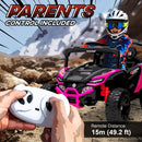 12V Pink Remote-Controlled Kids UTV Truck