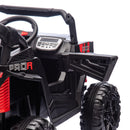 Black 24V 400W Kids UTV Ride-On Car with Parental Remote and Four-Wheel Suspension LED