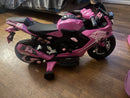 Barbie Pink Battery Powered Ride-On Motorcycle w/ Training Wheels