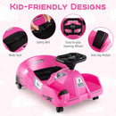 Electric Pink Go Kart Toy Car with Remote Control and Cleaning Fun