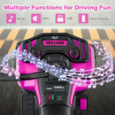 OLAKIDS 6V Pink Kids ATV with Spray Feature, Remote Control, and Storage Compartment