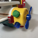 Vintage Battery-Operated Toy Airplane with Wing Walking Clown Figure