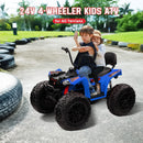24V Electric Ride-On 4WD Off-Road ATV Quad 4-Wheeler Toy Vehicle