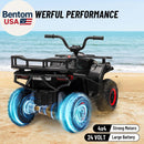 24V 4X4 Kids ATV Quad with Kneepads, 5MPH Speed, Music, and LED Lights