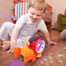 Musical Light-Up Crawling Crab and Snail Tummy Time Baby Toy