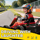 Red 24V Kids Electric Drift Go Kart with Dual Motors, Speeds up to 8.1 MPH