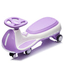 12V Purple Electric Wiggle Car for Kids with Bluetooth Music and 5MPH Speed