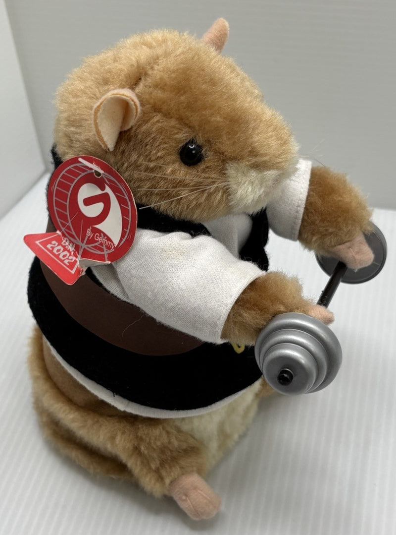Dancing Hamster Weightlifter Toy with Gym and Music Features