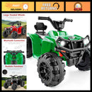 12V Electric ATV Ride-On for Kids, Bluetooth 4-Wheeler Quad Car with LED Lights