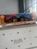 Friction-Driven Off-Road Truck Racer Duo in Red and Blue for Ages 3+