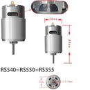 Set of 2 RS555 24V Electric Drive Motors at 12000 RPM for Power Wheels