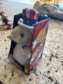 Retro Musical Dancing Hamster Plush Toy Uncle Sammie in Original Packaging