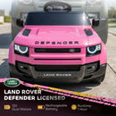12V Licensed Pink Land Rover Ride-On Car with Suspension and Remote Control