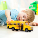 ArtCreativity 11" Yellow School Bus Toy with Friction Power, Lights, and Sounds