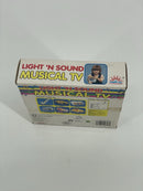 Vintage 1990s Funrise Light 'N Sound Musical TV Toy with 12 Songs in Yellow