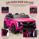 24V Pink Cadillac Electric Ride-On Car