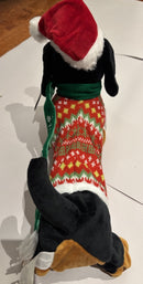 Gemmy Holiday Singing Dachshund Animated Plush Toy