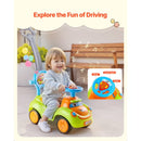 KFFKFF 3-in-1 Ride-On Car for Toddlers Aged 19-36 Months with Safety Guardrail