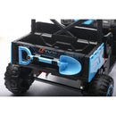 24V 4WD Blue Kids Golf Cart Ride-On with Remote Control, LED Lights, Sounds, and Two Seats