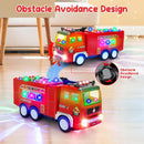 Musical Fire Truck Toy with 4D LED Lights and Automatic Bump Action