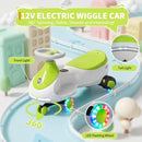 12V Rechargeable Wiggle Car with Pedal and Swing for Kids - Grey