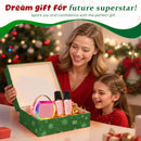 Portable Pink Karaoke Set for Kids with Dual Wireless Microphones