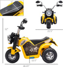Yellow 3-Wheel Electric Motorcycle for Kids Aged 18-36 Months